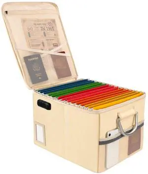 Fireproof Document Box, Fire Proof Safe Box for Home Document Organizer with Lock, Fire Office Storage Cabinet for Hanging Letter/Legal Folder 16.1 x 12.9 x 11in (Off-white) Fireproof Document Box, Fire Proof Safe Box for Home Document Organizer with Lock, Fire Office Storage Cabinet for Hanging Letter/Legal Folder 16.1 x 12.9 x 11in (Off-white)