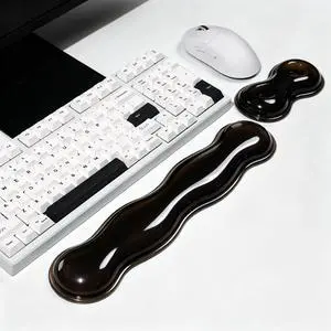 Mouse Pad with Wrist Rest, Soft Cloud Gel Keyboard Mouse Pad Set with Hand Wrist Support, Cute Non Slip Office Desk Accessories for Comfort/Pain Relief/Computer/Laptop (Black Wave) Mouse Pad with Wrist Rest, Soft Cloud Gel Keyboard Mouse Pad Set with Hand Wrist Support, Cute Non Slip Office Desk Accessories for Comfort/Pain Relief/Computer/Laptop (Black Wave)