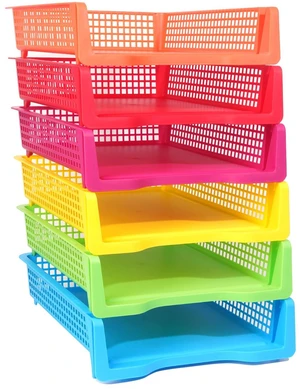 6 Pack Turn in Trays Classroom, Colorful Turn in Trays for Teachers, Plastic Classroom Paper Organizers, Stackable Tray for Classroom, Library, Drawers, Office Desk (13.4 * 9.5 * 2.7in) 6 Pack Turn in Trays Classroom, Colorful Turn in Trays for Teachers, Plastic Classroom Paper Organizers, Stackable Tray for Classroom, Library, Drawers, Office Desk (13.4 * 9.5 * 2.7in)