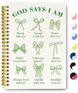 Christian Sage Green Bible Notebook, Green Spiral Notebook for Women Christian Green Journal Gifts for Women, Sage Green Hardcover Spiral Notebook for Church Notes, 5.5 x 8.3 Inch Christian Sage Green Bible Notebook, Green Spiral Notebook for Women Christian Green Journal Gifts for Women, Sage Green Hardcover Spiral Notebook for Church Notes, 5.5 x 8.3 Inch
