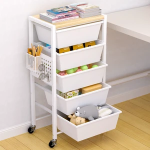 Rolling Cart with Drawers, Rolling Storage Cart with 5 Large Plastic Drawers & Wooden Tabletop, Utility Cart with Pegboards & Basket, Storage Drawers Cart for Living Room, Classroom, Bedroom, Office Rolling Cart with Drawers, Rolling Storage Cart with 5 Large Plastic Drawers & Wooden Tabletop, Utility Cart with Pegboards & Basket, Storage Drawers Cart for Living Room, Classroom, Bedroom, Office