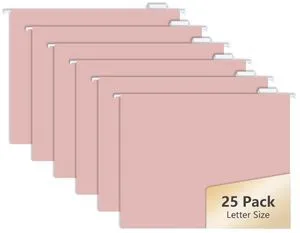 25pcs Pink Hanging File Folders, Pastel Color Design,Letter Size with 1/5 Adjustable Cut Tabs,Decorative,Drawer,Desk and Cabinet Use 25pcs Pink Hanging File Folders, Pastel Color Design,Letter Size with 1/5 Adjustable Cut Tabs,Decorative,Drawer,Desk and Cabinet Use