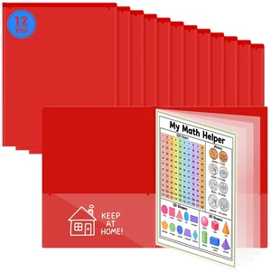 12 Pcs Take Home Folders for Elementary Students,Homework Folders Red,11.81 x 9.45 In,Back to School 2 Pocket Folders,Parent Teacher Communication Folders,Clear Front Pocket 4 Inner Pocket 12 Pcs Take Home Folders for Elementary Students,Homework Folders Red,11.81 x 9.45 In,Back to School 2 Pocket Folders,Parent Teacher Communication Folders,Clear Front Pocket 4 Inner Pocket