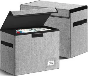 2 Pack Comic Book Storage, Comic Book Box 15.5" X 7.5" X 11.3" Collapsible Comic Short Box with Lids Holds 150 Comics Heavy Duty Comic Book Bin Container (Grey) 2 Pack Comic Book Storage, Comic Book Box 15.5" X 7.5" X 11.3" Collapsible Comic Short Box with Lids Holds 150 Comics Heavy Duty Comic Book Bin Container (Grey)