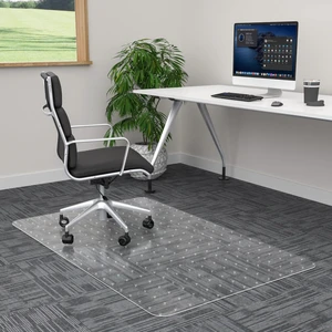 Office Chair Mat for Carpet, 30" x 48" Clear Desk Chair Mat for Low Pile Carpeted Floors- Easy Glide Plastic Floor Mat for Office Chair on Carpet Office Chair Mat for Carpet, 30" x 48" Clear Desk Chair Mat for Low Pile Carpeted Floors- Easy Glide Plastic Floor Mat for Office Chair on Carpet