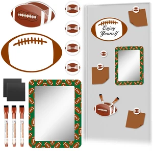 12 Pcs Locker Accessories Kit Rugby Themed Magnetic Whiteboard Mirror Pen Holder for Back to School Essentials Locker Decorations 12 Pcs Locker Accessories Kit Rugby Themed Magnetic Whiteboard Mirror Pen Holder for Back to School Essentials Locker Decorations