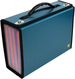 Accordion File Organizer - 36 Pocket Teal Folder with Ergonomic Handle, Double Lock Buckles, Protects Documents, Durable Polypropylene, 8.5 x 11 in Accordion File Organizer - 36 Pocket Teal Folder with Ergonomic Handle, Double Lock Buckles, Protects Documents, Durable Polypropylene, 8.5 x 11 in