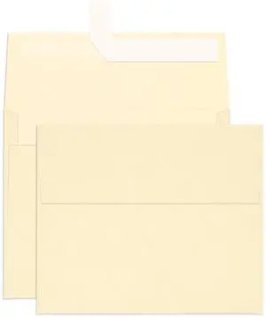 100 Pack A2 Cream Self Seal Envelopes, 4.375 x 5.75 Printable Invitation Envelopes 120 GSM, Ivory for DIY Greeting Cards, Photos, Invitations, Weddings, Graduation, Baby Shower 100 Pack A2 Cream Self Seal Envelopes, 4.375 x 5.75 Printable Invitation Envelopes 120 GSM, Ivory for DIY Greeting Cards, Photos, Invitations, Weddings, Graduation, Baby Shower