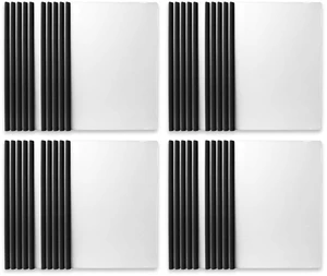 Heavyduty Clear Report Covers with Sliding Bars, 25 Sheet Capacity, 40 Pack Clear Report Covers for A4 and Letter Size, 5mm Bars, 8 Mil Thick, Black, for Resumes, Presentations, School and Business Heavyduty Clear Report Covers with Sliding Bars, 25 Sheet Capacity, 40 Pack Clear Report Covers for A4 and Letter Size, 5mm Bars, 8 Mil Thick, Black, for Resumes, Presentations, School and Business