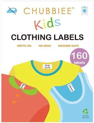 All Purpose No-Iron Kids Clothing Labels, 160-Pack Self-Stick Write-On Fabric Labels for Camp, School, Daycare, Nursing Care, Toys, Organizing, Washer & Dryer Safe All Purpose No-Iron Kids Clothing Labels, 160-Pack Self-Stick Write-On Fabric Labels for Camp, School, Daycare, Nursing Care, Toys, Organizing, Washer & Dryer Safe