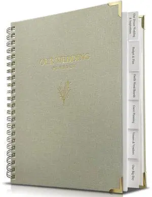 Wedding Planner Book and Organizer for Bride - Elegant Linen Cover Wedding Planning Binder with Checklists,Pockets & Calendars,Perfect Engagement Gifts for Couples(Sage) Wedding Planner Book and Organizer for Bride - Elegant Linen Cover Wedding Planning Binder with Checklists,Pockets & Calendars,Perfect Engagement Gifts for Couples(Sage)