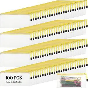 100Pcs Mesh Pencil Pouch,White Pouch Yellow Zipper,A6 Small Zipper Pencil Pouches Bulk, Waterproof Clear Storage Bag, Multipurpose for Cash Board Game Passport Office 100Pcs Mesh Pencil Pouch,White Pouch Yellow Zipper,A6 Small Zipper Pencil Pouches Bulk, Waterproof Clear Storage Bag, Multipurpose for Cash Board Game Passport Office