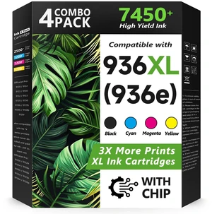 936XL 936e 936 Ink Cartridges for HP Printers Replacement for HP 936XL 936 Ink Cartridges Combo Pack for HP OfficeJet Pro 9125e 9120e 9730e 9130 9135e 9122e 9128e 9110b 9120b 9130e(4 PACK WITH CHIP) 936XL 936e 936 Ink Cartridges for HP Printers Replacement for HP 936XL 936 Ink Cartridges Combo Pack for HP OfficeJet Pro 9125e 9120e 9730e 9130 9135e 9122e 9128e 9110b 9120b 9130e(4 PACK WITH CHIP)