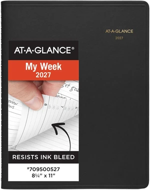 2027 Appointment Book Planner, Weekly, 13-Month Jan-Jan, 8.25" x 11", Black (709500527) 2027 Appointment Book Planner, Weekly, 13-Month Jan-Jan, 8.25" x 11", Black (709500527)