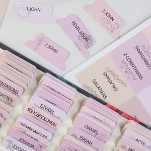 Laminated Bible Tabs with Book Illustrations (Symbols Theme) Large Print Bible Book Tabs, Bible Study Journaling Supplies, 66 Personalized Scripture Tabs and 6 Blank Labels Laminated Bible Tabs with Book Illustrations (Symbols Theme) Large Print Bible Book Tabs, Bible Study Journaling Supplies, 66 Personalized Scripture Tabs and 6 Blank Labels