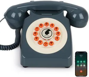 Bluetooth Landline Phone with Handset and Speakerphone, Retro Bluetooth Home Phone, Classic Bluetooth Desk Phone, Cordless Bluetooth Telephone with USB Rechargeable Bluetooth Landline Phone with Handset and Speakerphone, Retro Bluetooth Home Phone, Classic Bluetooth Desk Phone, Cordless Bluetooth Telephone with USB Rechargeable