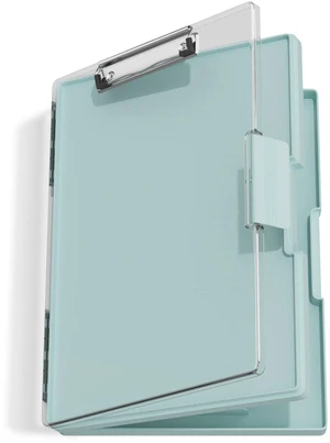 Clipboard with Storage, Green 8.5 x 11 Clip Board, Dual Compartmen Folder Nursing Side Opening, Heavy Duty Organization Box, Smooth Writing for Teachers, Classroom, Size 13.3 x 9.4 x 1.5 in Clipboard with Storage, Green 8.5 x 11 Clip Board, Dual Compartmen Folder Nursing Side Opening, Heavy Duty Organization Box, Smooth Writing for Teachers, Classroom, Size 13.3 x 9.4 x 1.5 in