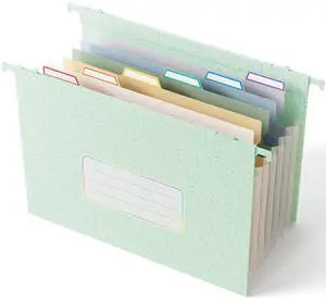 Wheat Straw Hanging File Folders,7-Pocket Accordion Organizer Large Capacity, Letter Size for Filing Cabinet, 100% BPA Free, Return to Nature, Healthy Living-Mint Green Wheat Straw Hanging File Folders,7-Pocket Accordion Organizer Large Capacity, Letter Size for Filing Cabinet, 100% BPA Free, Return to Nature, Healthy Living-Mint Green
