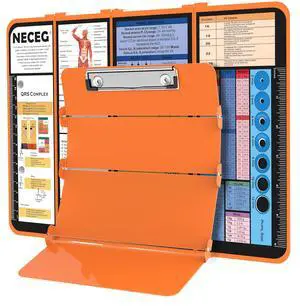Nursing Clipboard Foldable, 4-Fold Aluminum Pocket Size, Orange Folding Clipboard with Medical Cheat Sheets, Metal Pen Clip & Privacy Protection for Nurses, Nursing Students & Doctors Nursing Clipboard Foldable, 4-Fold Aluminum Pocket Size, Orange Folding Clipboard with Medical Cheat Sheets, Metal Pen Clip & Privacy Protection for Nurses, Nursing Students & Doctors
