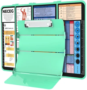 Nursing Clipboard Foldable, 4-Fold Aluminum Pocket Size, Mint Folding Clipboard with Medical Cheat Sheets, Metal Pen Clip & Privacy Protection for Nurses, Nursing Students & Doctors Nursing Clipboard Foldable, 4-Fold Aluminum Pocket Size, Mint Folding Clipboard with Medical Cheat Sheets, Metal Pen Clip & Privacy Protection for Nurses, Nursing Students & Doctors