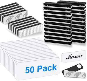 Magnetic Name Tags, 50-Pack Engravable Name Badge with Magnetic Backing, Reusable Name Tags Magnetic Name Tags, 50-Pack Engravable Name Badge with Magnetic Backing, Reusable Name Tags