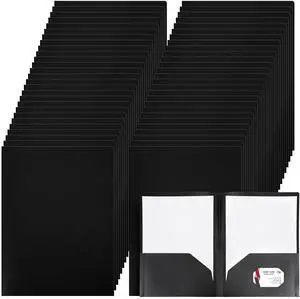 50 Pack Plastic Folders with Pocket Bulk 2 Pocket Heavy Duty Letter Size Folders Business Card Holder for School Office File(Black Color) 50 Pack Plastic Folders with Pocket Bulk 2 Pocket Heavy Duty Letter Size Folders Business Card Holder for School Office File(Black Color)