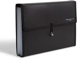 13-Pocket Fashion Performance Expandable File Folder (Black) 13-Pocket Fashion Performance Expandable File Folder (Black)