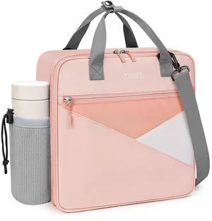 Zipper Binder Bag, 2 Inch 3 Ring Binder with Zipper Fit 14 Inch Laptop, 500 Sheets Capacity Zippered Binders with Shoulder Strap & Removable O-Ring Pad for Middle School Student Girls, Pink Zipper Binder Bag, 2 Inch 3 Ring Binder with Zipper Fit 14 Inch Laptop, 500 Sheets Capacity Zippered Binders with Shoulder Strap & Removable O-Ring Pad for Middle School Student Girls, Pink