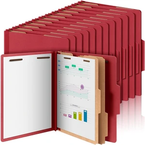 12 Pcs Classification Folders Letter Size Bulk, Dark Red 12 Pcs Classification Folders Letter Size Bulk, Dark Red