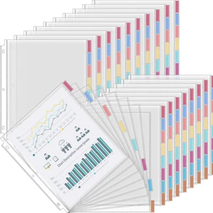 30 Set of 240 Pack Clear Sheet Protector for 3 Ring Binder Plastic Sheet Protectors with 8 Tab Divider, 8 x 11 Letter Size, Durable Reusable, Organize Documents for School Office Home 30 Set of 240 Pack Clear Sheet Protector for 3 Ring Binder Plastic Sheet Protectors with 8 Tab Divider, 8 x 11 Letter Size, Durable Reusable, Organize Documents for School Office Home