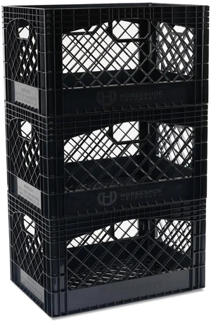Stackable Milk Crates, 3 Pack, Kitchen Work Commercial Garage Totes, 24 Quart, Heavy Duty Plastic, Black, 19" L x 13" W 11" H Stackable Milk Crates, 3 Pack, Kitchen Work Commercial Garage Totes, 24 Quart, Heavy Duty Plastic, Black, 19" L x 13" W 11" H