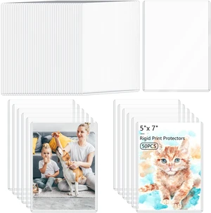 50PCS 5" x 7" Rigid Print Protectors Clear Waterproof Hard Plastic Page Sheet Protectors Rigid Sheet Protectors Top Loading Photo Card Plastic Sleeves Paper Document Holder 50PCS 5" x 7" Rigid Print Protectors Clear Waterproof Hard Plastic Page Sheet Protectors Rigid Sheet Protectors Top Loading Photo Card Plastic Sleeves Paper Document Holder
