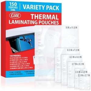 5 Mil Thermal Laminating Sheets Pouches 150ct for Laminator Thermal Laminating Pouches for Letter, Photo, Card, Notecard, ID Badge and Business Card Sizes, Fits all Laminator Machine 5 Mil Thermal Laminating Sheets Pouches 150ct for Laminator Thermal Laminating Pouches for Letter, Photo, Card, Notecard, ID Badge and Business Card Sizes, Fits all Laminator Machine