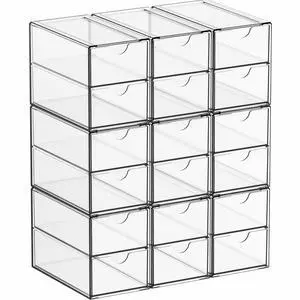 9 Pack Small Acrylic Drawers With 18 Drawers,Clear Drawer Organizers Stackable,School,Office Supplies Organizer And Storage Bins for Stationery,Pen,Pencil,Craft,Glasses,Sunglass Organizer Case 9 Pack Small Acrylic Drawers With 18 Drawers,Clear Drawer Organizers Stackable,School,Office Supplies Organizer And Storage Bins for Stationery,Pen,Pencil,Craft,Glasses,Sunglass Organizer Case