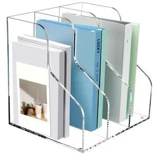 3 Slots Acrylic Magazine Holder, Desktop File Sorter Organizer Rack Bookshelf, Workspace Sorters Office Desk Accessories Organization Storage Stand, Clear 3 Slots Acrylic Magazine Holder, Desktop File Sorter Organizer Rack Bookshelf, Workspace Sorters Office Desk Accessories Organization Storage Stand, Clear