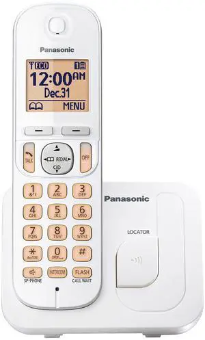 Cordless Phone, 1.6" Backlit Display, Call Block, Speakerphone, 10 Hours Talk Time, 1 Handset - KX-TGC200W (White) Cordless Phone, 1.6" Backlit Display, Call Block, Speakerphone, 10 Hours Talk Time, 1 Handset - KX-TGC200W (White)