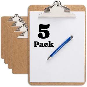 Letter Size Clipboard with Butterfly Clip (Pack of 5) - 9'' x 12.5'' Large Wood Clipboards for Classroom, Clipboards for Kids | Hardboard for, College, Teacher & Back to School Supplies Letter Size Clipboard with Butterfly Clip (Pack of 5) - 9'' x 12.5'' Large Wood Clipboards for Classroom, Clipboards for Kids | Hardboard for, College, Teacher & Back to School Supplies