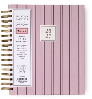 2026-2027 Daily & Monthly Academic Planner, 7"x9", Laine Pink July 2026 - June 2027, Laminated Cover, Wirebound, Laminated Tabs, Storage Pocket, Stickers, Academic Year, Rachel Parcell 2026-2027 Daily & Monthly Academic Planner, 7"x9", Laine Pink July 2026 - June 2027, Laminated Cover, Wirebound, Laminated Tabs, Storage Pocket, Stickers, Academic Year, Rachel Parcell