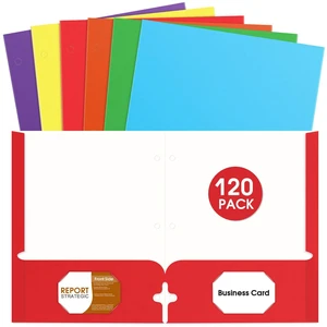 120 Pack Folders with Pockets, 2 Pocket Folder Bulk, Letter Size for School Assorted Colors, 3 Hole Punched with Business Card Slot, 100 Sheets Capacity, Suitable for Office Home, Back to School 120 Pack Folders with Pockets, 2 Pocket Folder Bulk, Letter Size for School Assorted Colors, 3 Hole Punched with Business Card Slot, 100 Sheets Capacity, Suitable for Office Home, Back to School
