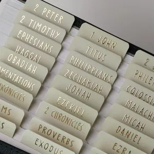 Laminated Bible Tabs with Book Summaries(Lime Cream) Bible Tabs for Women and Men, 3D Gold Foil Embossed Lettering, Reposition Large Print Stickers, Easy to Read, Easy Navigation Laminated Bible Tabs with Book Summaries(Lime Cream) Bible Tabs for Women and Men, 3D Gold Foil Embossed Lettering, Reposition Large Print Stickers, Easy to Read, Easy Navigation