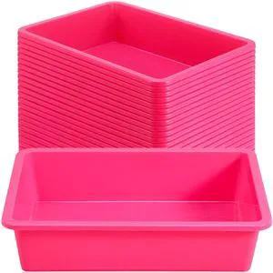 24 Pcs Classroom Paper Tray, Stackable Letter Size Bin, Pink Stackable Plastic Trays, Letter Size, for Turn-in Papers, Teacher Desks, Classroom Files and Office Supplies 24 Pcs Classroom Paper Tray, Stackable Letter Size Bin, Pink Stackable Plastic Trays, Letter Size, for Turn-in Papers, Teacher Desks, Classroom Files and Office Supplies
