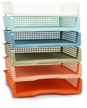 6 Pack Stackable Trays for Classroom, Durable Organizer Boho Color A4 Paper Tray, Classroom Desk Storage 6 Pack Stackable Trays for Classroom, Durable Organizer Boho Color A4 Paper Tray, Classroom Desk Storage