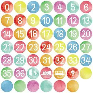 48PCS Watercolor Numbers Stickers Classroom Decorations Colorful Mini Dots Number Spot Markers Stickers Watercolor Classroom Labels Accents Cutouts for Preschool Elementary School Floor Decoration 48PCS Watercolor Numbers Stickers Classroom Decorations Colorful Mini Dots Number Spot Markers Stickers Watercolor Classroom Labels Accents Cutouts for Preschool Elementary School Floor Decoration