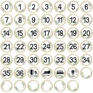 48PCS Eucalyptus Leaf Numbers Stickers Classroom Decorations Sage Greenery Dots Number Spot Markers Sticker Eucalyptus Classroom Labels Accents Cutouts for Preschool Elementary School Floor Decoration 48PCS Eucalyptus Leaf Numbers Stickers Classroom Decorations Sage Greenery Dots Number Spot Markers Sticker Eucalyptus Classroom Labels Accents Cutouts for Preschool Elementary School Floor Decoration