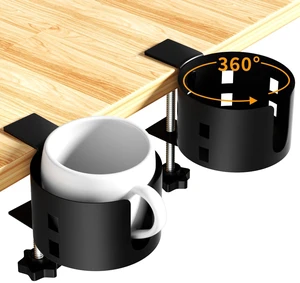 2 Pack Large Desk Cup Holder, Anti-Spill Cup Holder for Desk or Table, Sturdy and Durable, Easy to Install, Enough to Hold Coffee Cups, Water Bottles, Gaming PC Office Accessories, Black 2 Pack Large Desk Cup Holder, Anti-Spill Cup Holder for Desk or Table, Sturdy and Durable, Easy to Install, Enough to Hold Coffee Cups, Water Bottles, Gaming PC Office Accessories, Black