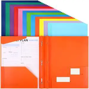 36 Plastic Folders with 3 Prongs Bulk, Mix Colors Heavy Duty Folders with Clear Front Pockets and Card Slots Folder with Fasteners Fit Letter-size Paper for Work School Office 36 Plastic Folders with 3 Prongs Bulk, Mix Colors Heavy Duty Folders with Clear Front Pockets and Card Slots Folder with Fasteners Fit Letter-size Paper for Work School Office