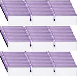 200 Pcs A6 Mesh Zipper Pouches Bulk 9.4"x4.5",Purple Waterproof Pencil Bags for Office Supplies, Transparent Design for Stationery Storage, Organizers for Cosmetics Travel 200 Pcs A6 Mesh Zipper Pouches Bulk 9.4"x4.5",Purple Waterproof Pencil Bags for Office Supplies, Transparent Design for Stationery Storage, Organizers for Cosmetics Travel