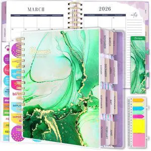 Planner 2026-2027, 18 Months Large Daily Weekly Monthly Organizer July 2026 - Dec 2027, 8.5x9.8", Calendar with Page Tabs, Separator, Pocket Folder, Bookmark & Stickers & Sticky Note Set Planner 2026-2027, 18 Months Large Daily Weekly Monthly Organizer July 2026 - Dec 2027, 8.5x9.8", Calendar with Page Tabs, Separator, Pocket Folder, Bookmark & Stickers & Sticky Note Set