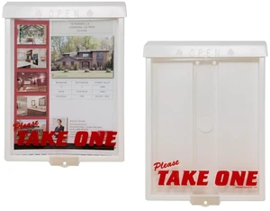Outdoor Real Estate Brochure Box with Snap Shut Lid, Take One Document Holder Can Hold 100, 8.5 x 11 Documents, Flyers, Literature and Other Outdoor Marketing Needs Outdoor Real Estate Brochure Box with Snap Shut Lid, Take One Document Holder Can Hold 100, 8.5 x 11 Documents, Flyers, Literature and Other Outdoor Marketing Needs
