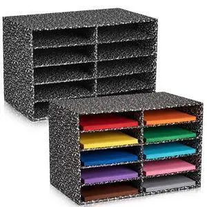 2 Pack 10 Slots Construction Paper Storage, Classroom Mailboxes, Back to School Literature Cardboard Paper Organizer for Teacher, Office, 19.7 x 12.4 x 11.8 Inches(Black,Composition) 2 Pack 10 Slots Construction Paper Storage, Classroom Mailboxes, Back to School Literature Cardboard Paper Organizer for Teacher, Office, 19.7 x 12.4 x 11.8 Inches(Black,Composition)